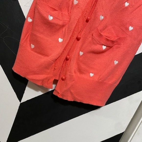 Kirra Hearts Cardigan Sweater 3/4 Sleeve Size S - Picture 5 of 8